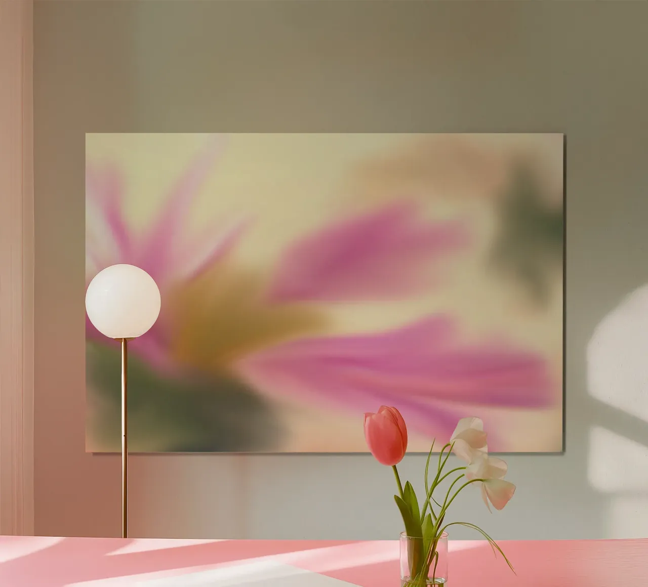Pinke Blume verwischt, aquarell ähnlich Poster von Something for you