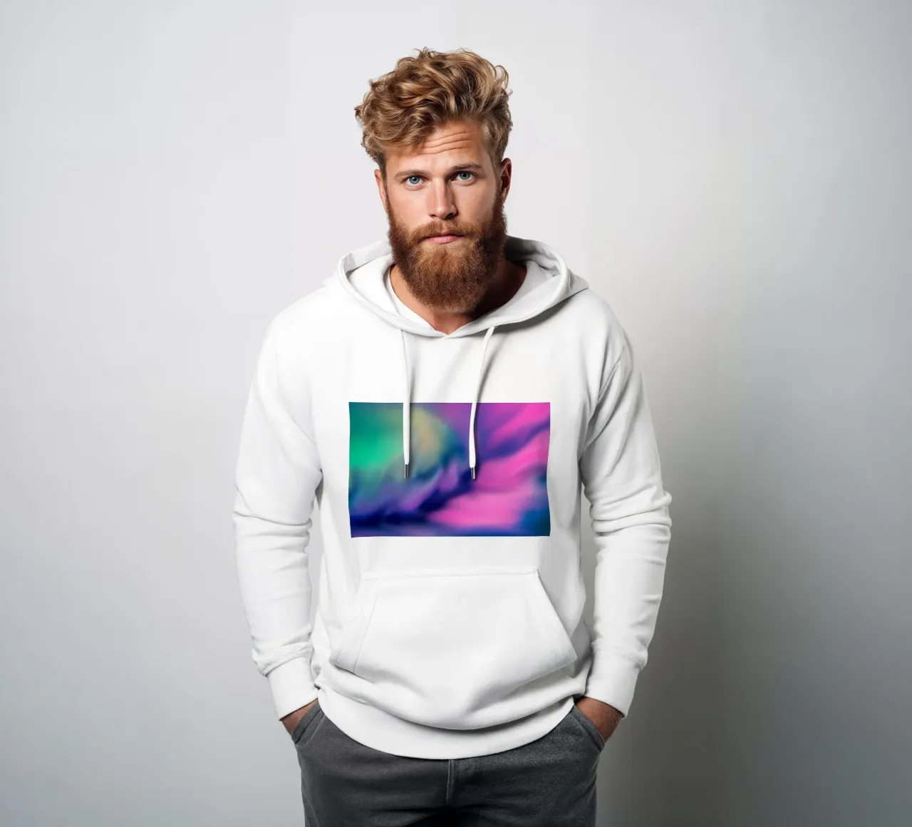 Fiore colorato sfocato, simile all'acquerello felpa con cappuccio da Something for you