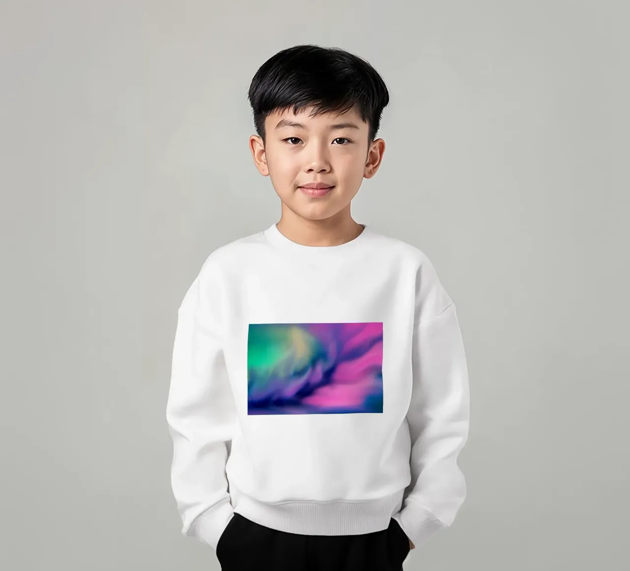 Fiore colorato sfocato, simile all'acquerello felpa bambino da Something for you