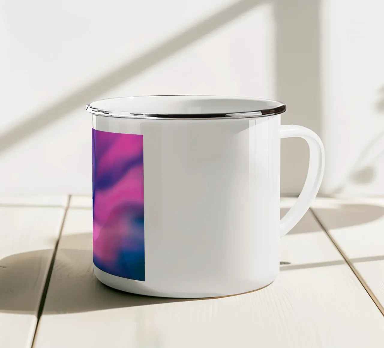 Fiore colorato sfocato, simile all'acquerello tazza in smalto da Something for you