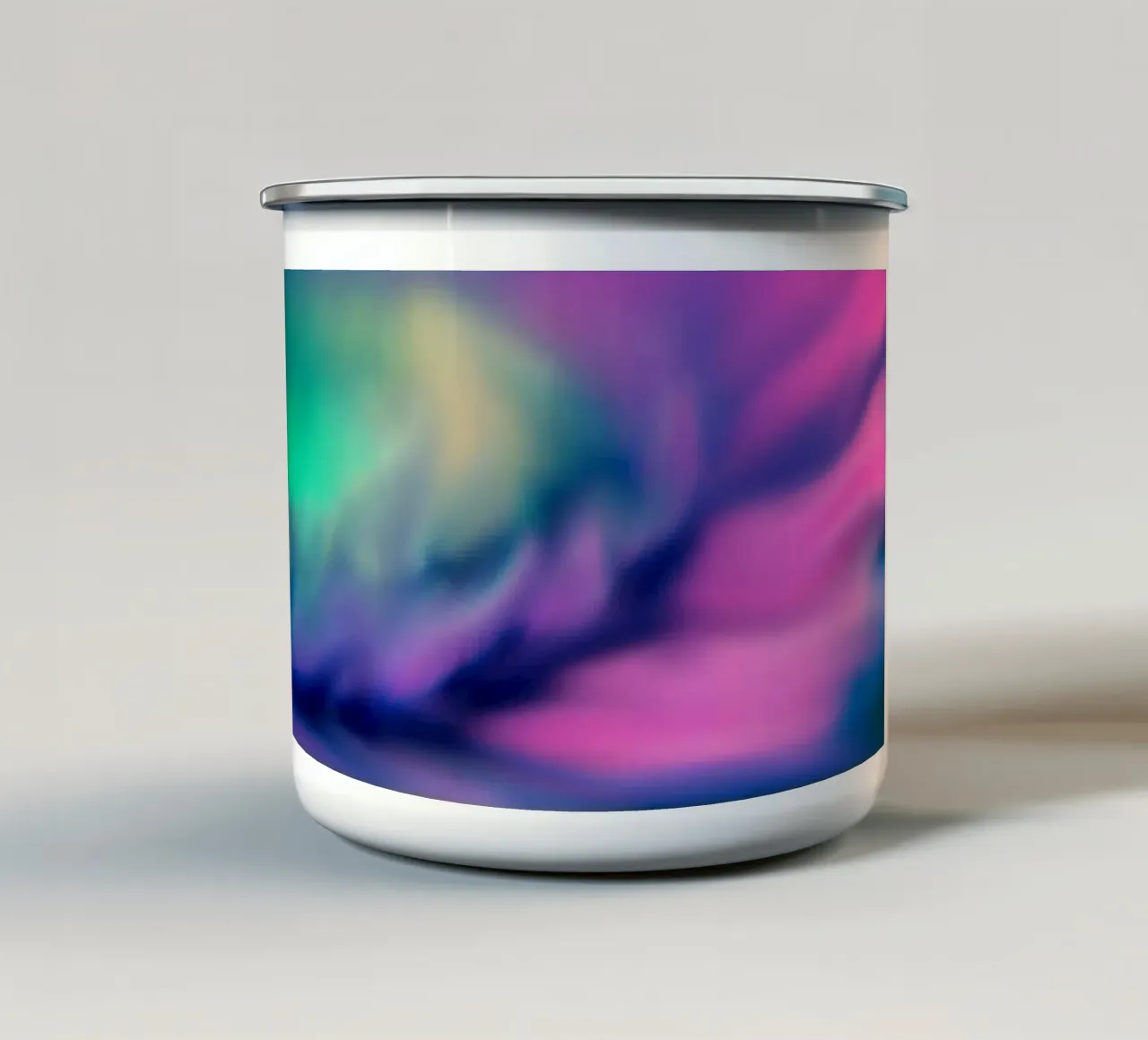 Fiore colorato sfocato, simile all'acquerello tazza in smalto da Something for you