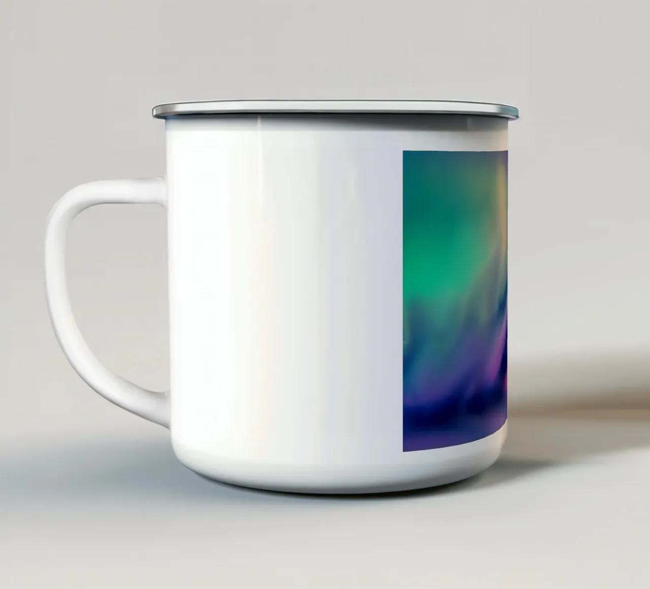 Fiore colorato sfocato, simile all'acquerello tazza in smalto da Something for you