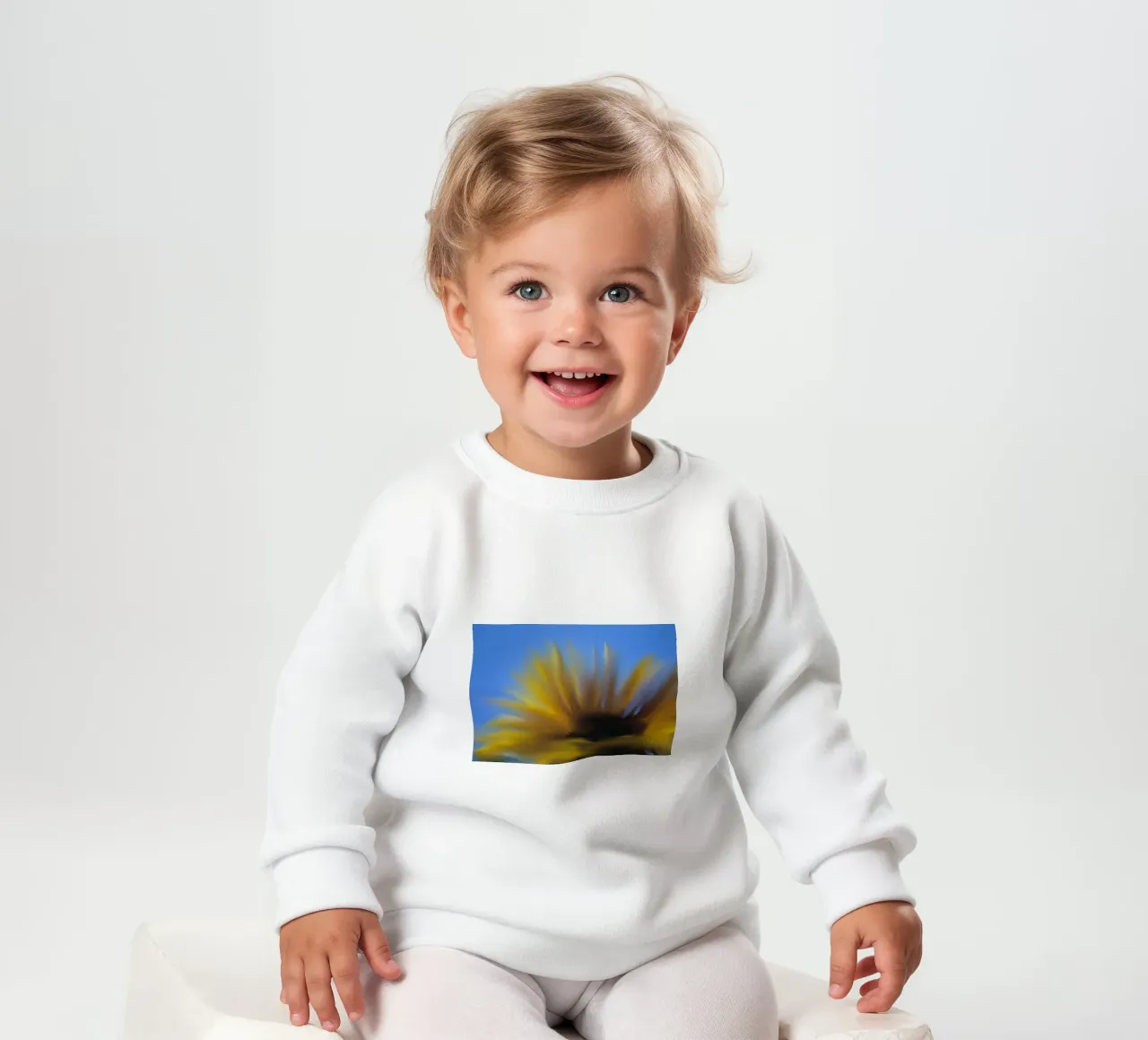 Girasole sfocato, simile all'acquerello felpa neonato da Something for you