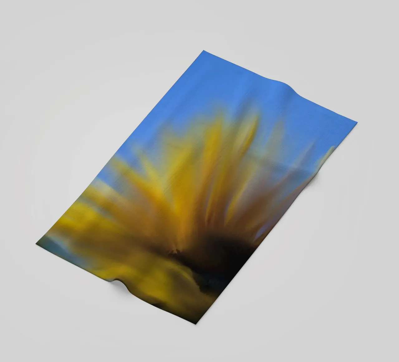 Girasole sfocato, simile all'acquerello telo mare da Something for you