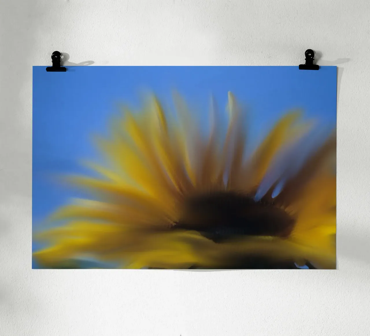 Girasole sfocato, simile all'acquerello carta hahnemühle da Something for you