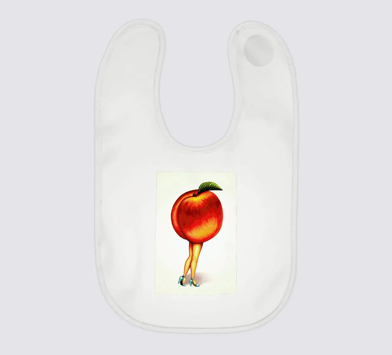Fruit Stand - Peach baby bib by Kelly Gilleran