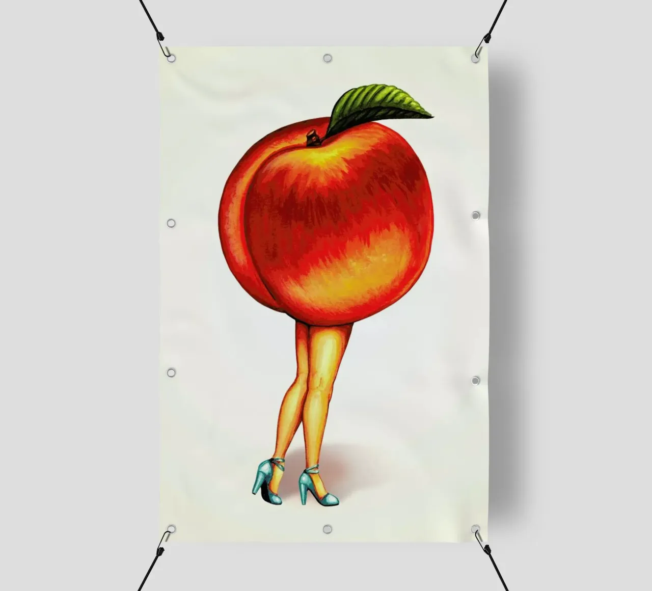 Fruit Stand - Peach telo in pvc da Kelly Gilleran