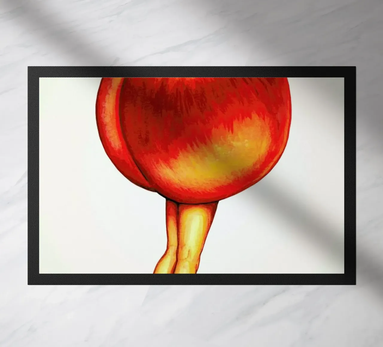 Fruit Stand - Peach deurmat van Kelly Gilleran