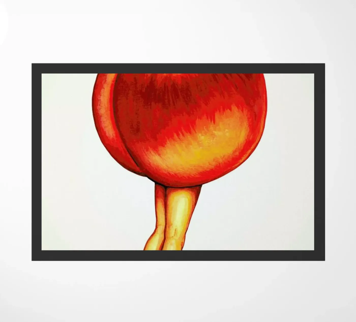 Fruit Stand - Peach doormat by Kelly Gilleran