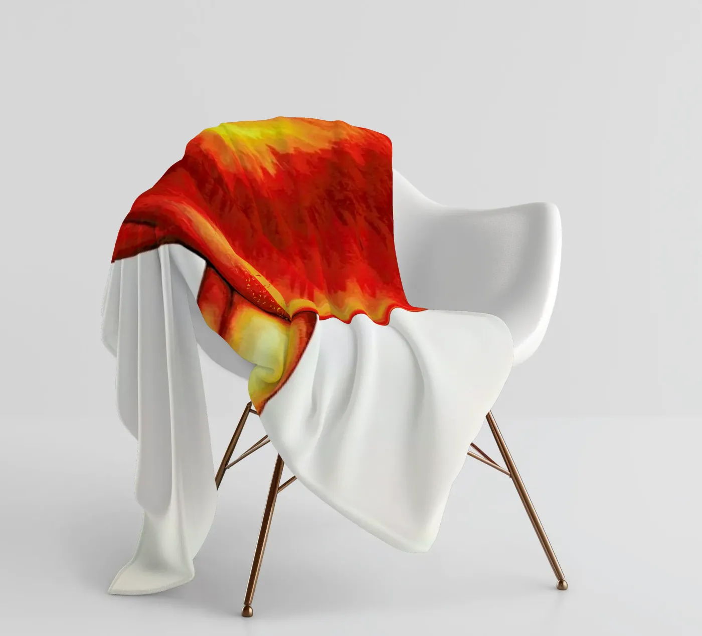 Fruit Stand - Peach fleecedeken van Kelly Gilleran