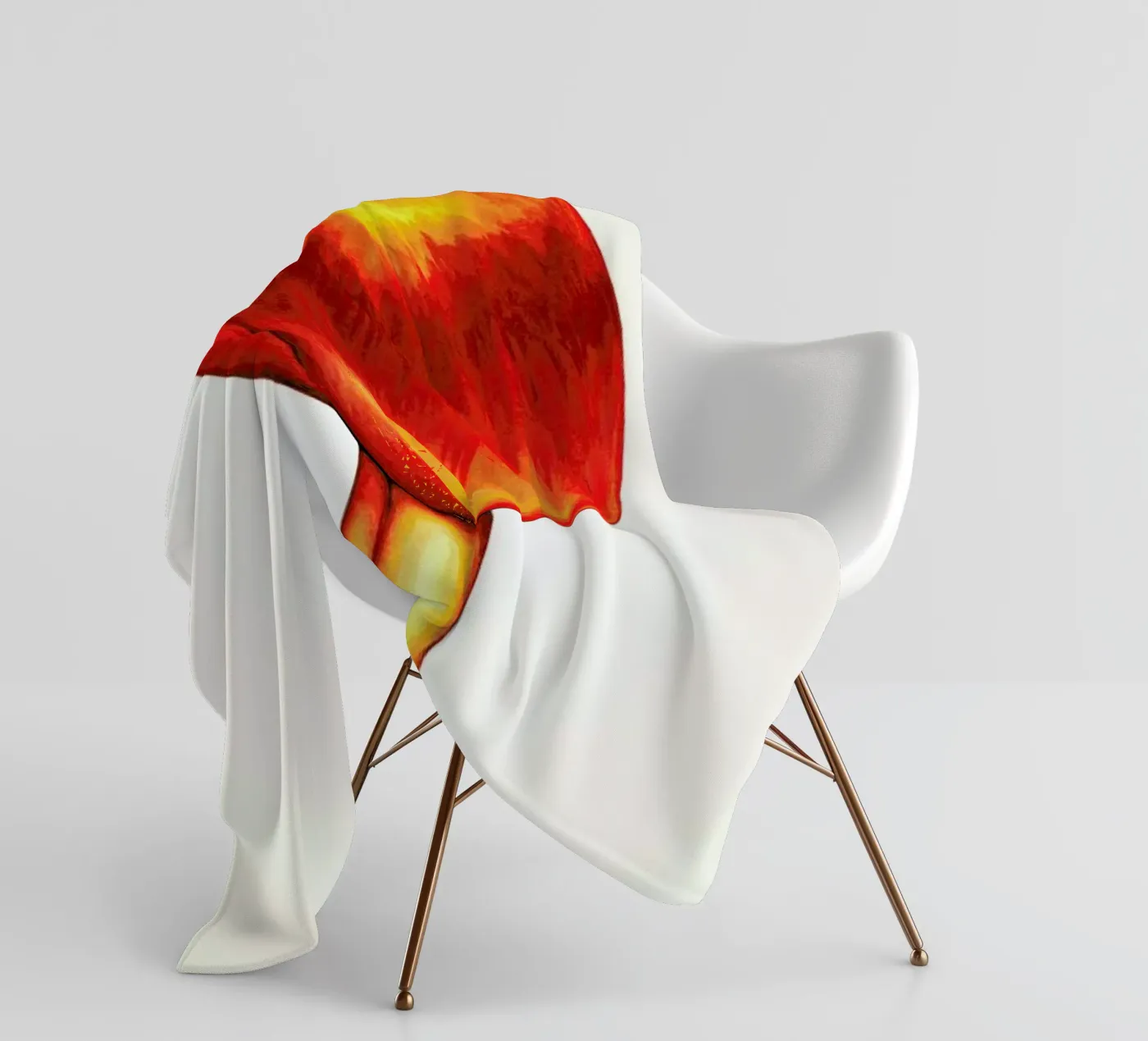 Fruit Stand - Peach fleecedeken van Kelly Gilleran