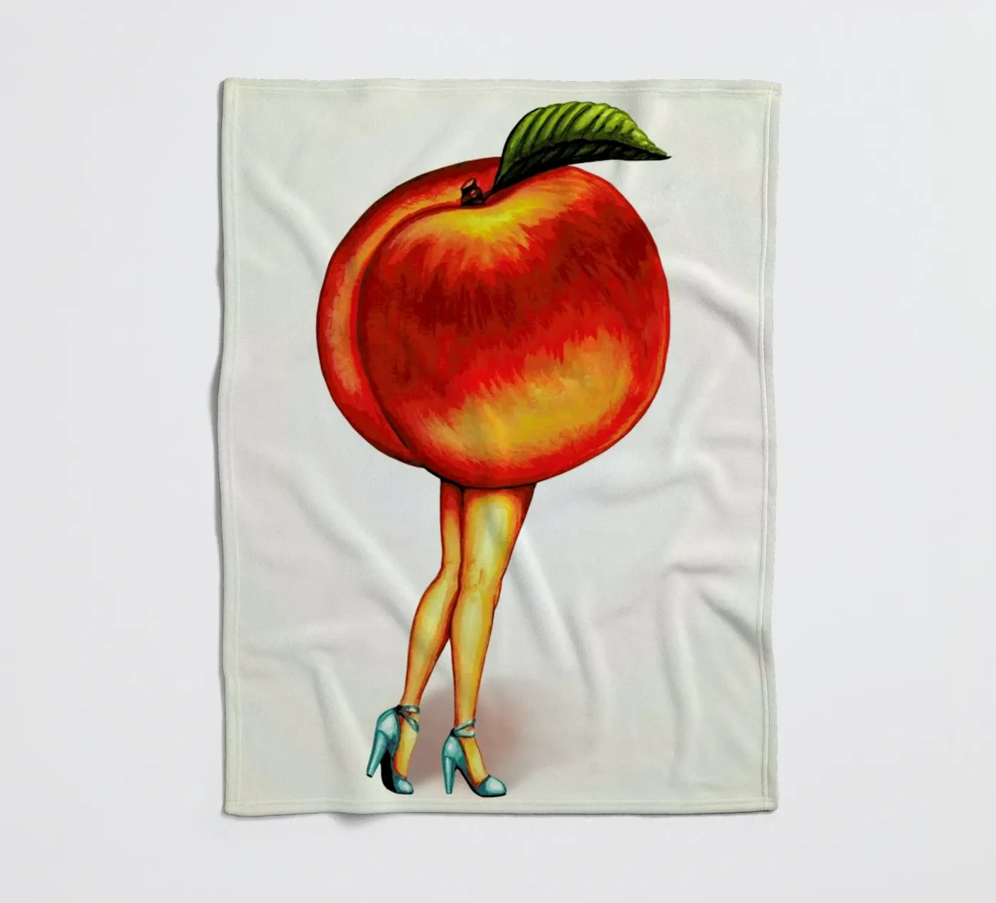 Fruit Stand - Peach fleecedeken van Kelly Gilleran