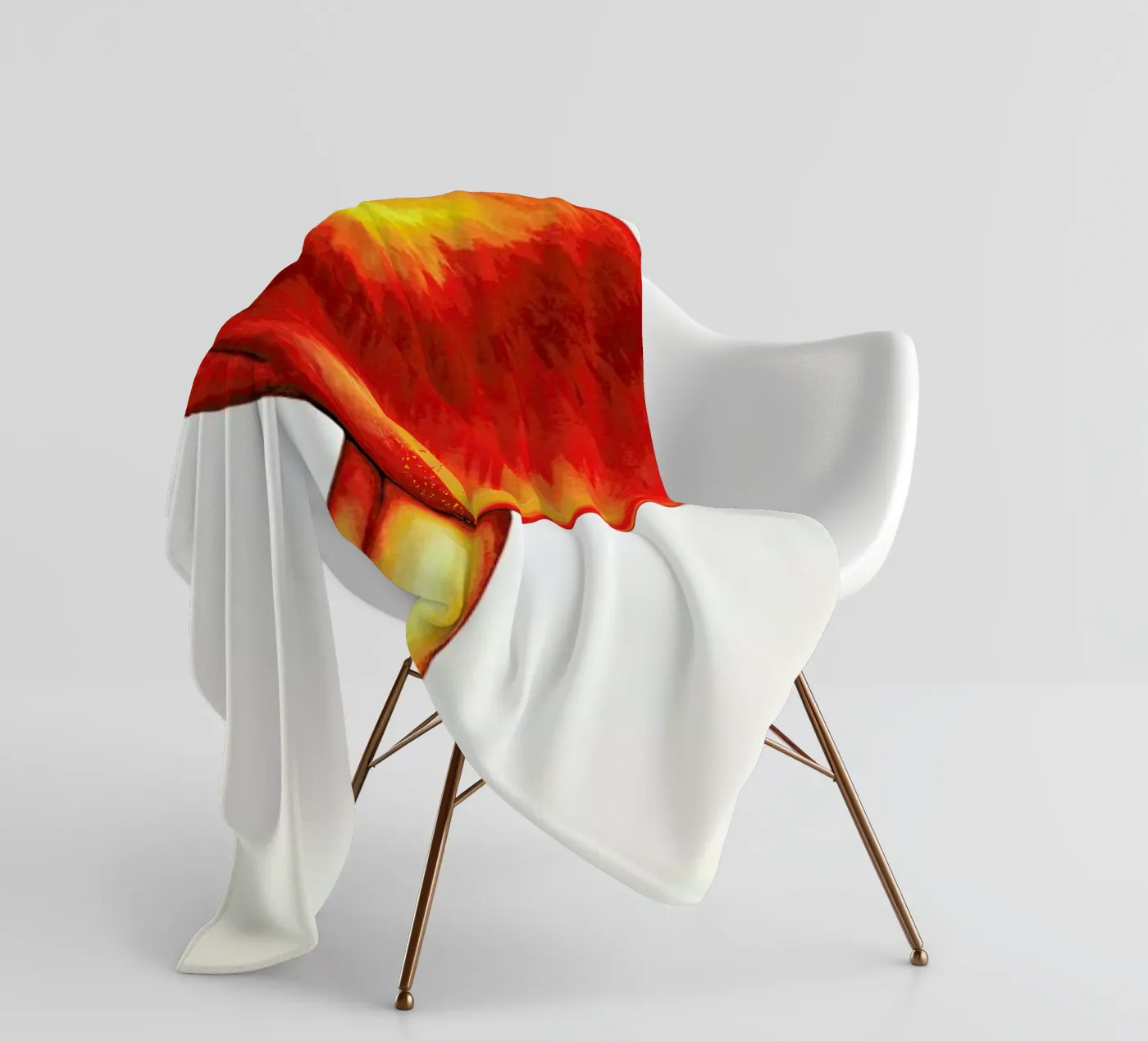 Fruit Stand - Peach fleecedeken van Kelly Gilleran