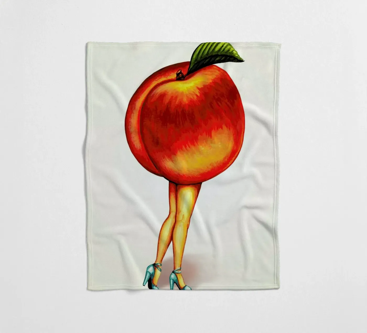 Fruit Stand - Peach fleecedeken van Kelly Gilleran