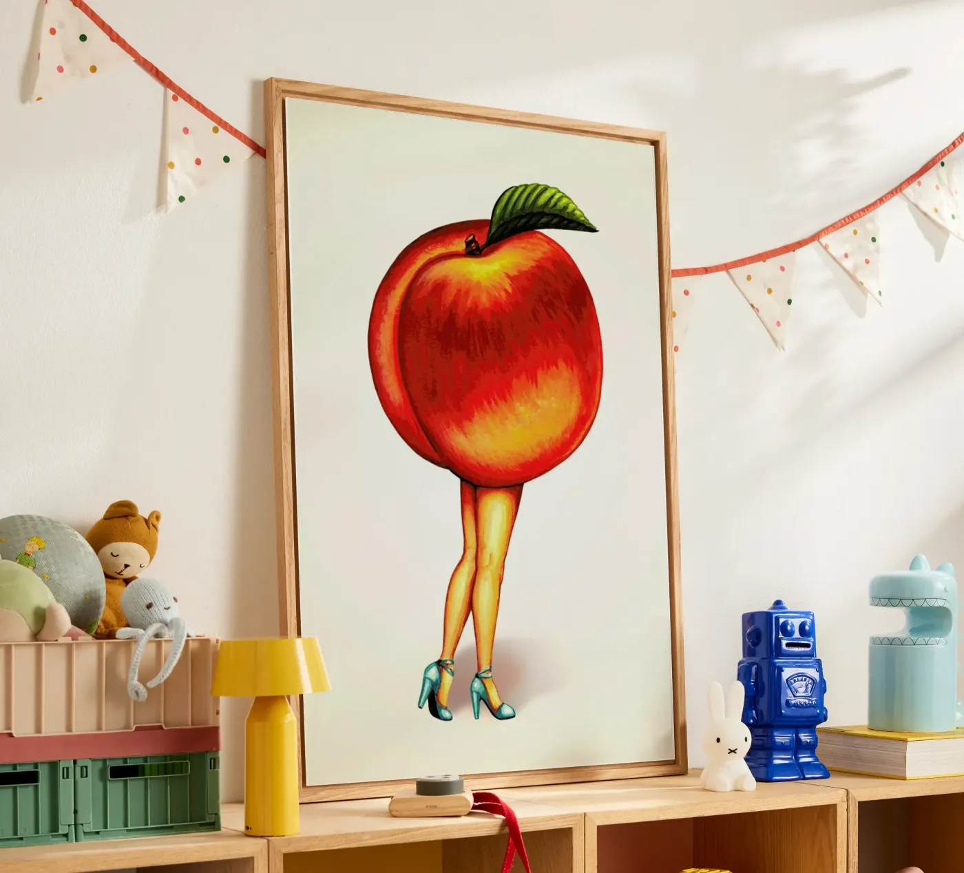 Fruit Stand - Peach acryl van Kelly Gilleran