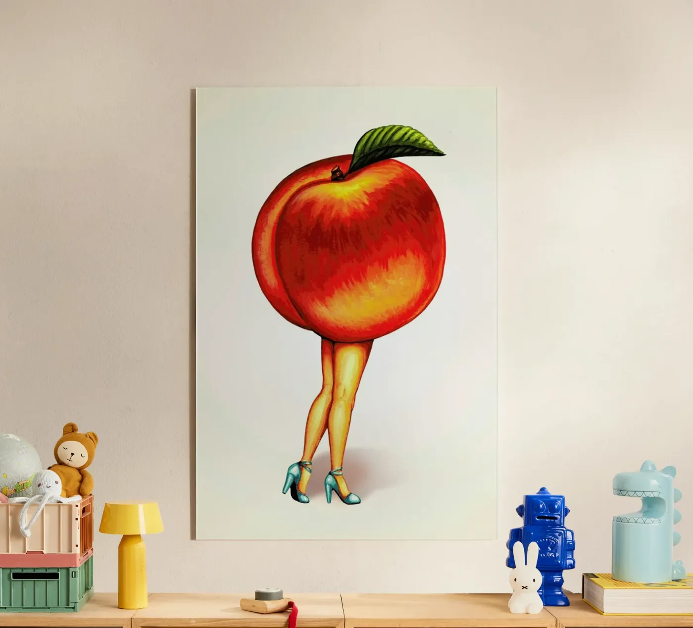 Fruit Stand - Peach acryl van Kelly Gilleran
