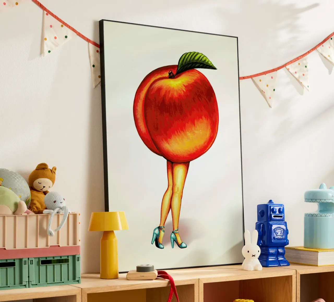 Fruit Stand - Peach alluminio dibond da Kelly Gilleran