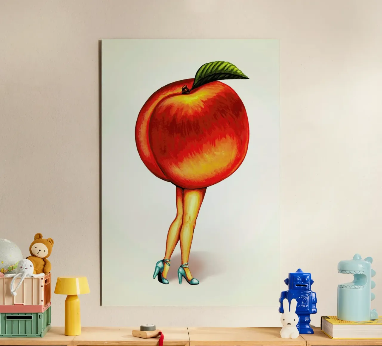 Fruit Stand - Peach alluminio dibond da Kelly Gilleran