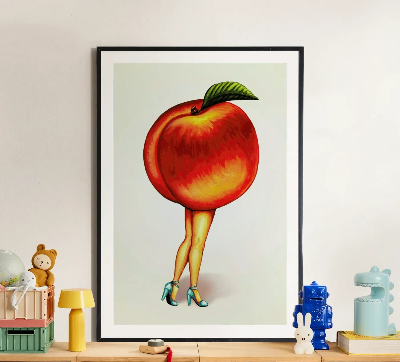 Fruit Stand - Peach poster by Kelly Gilleran