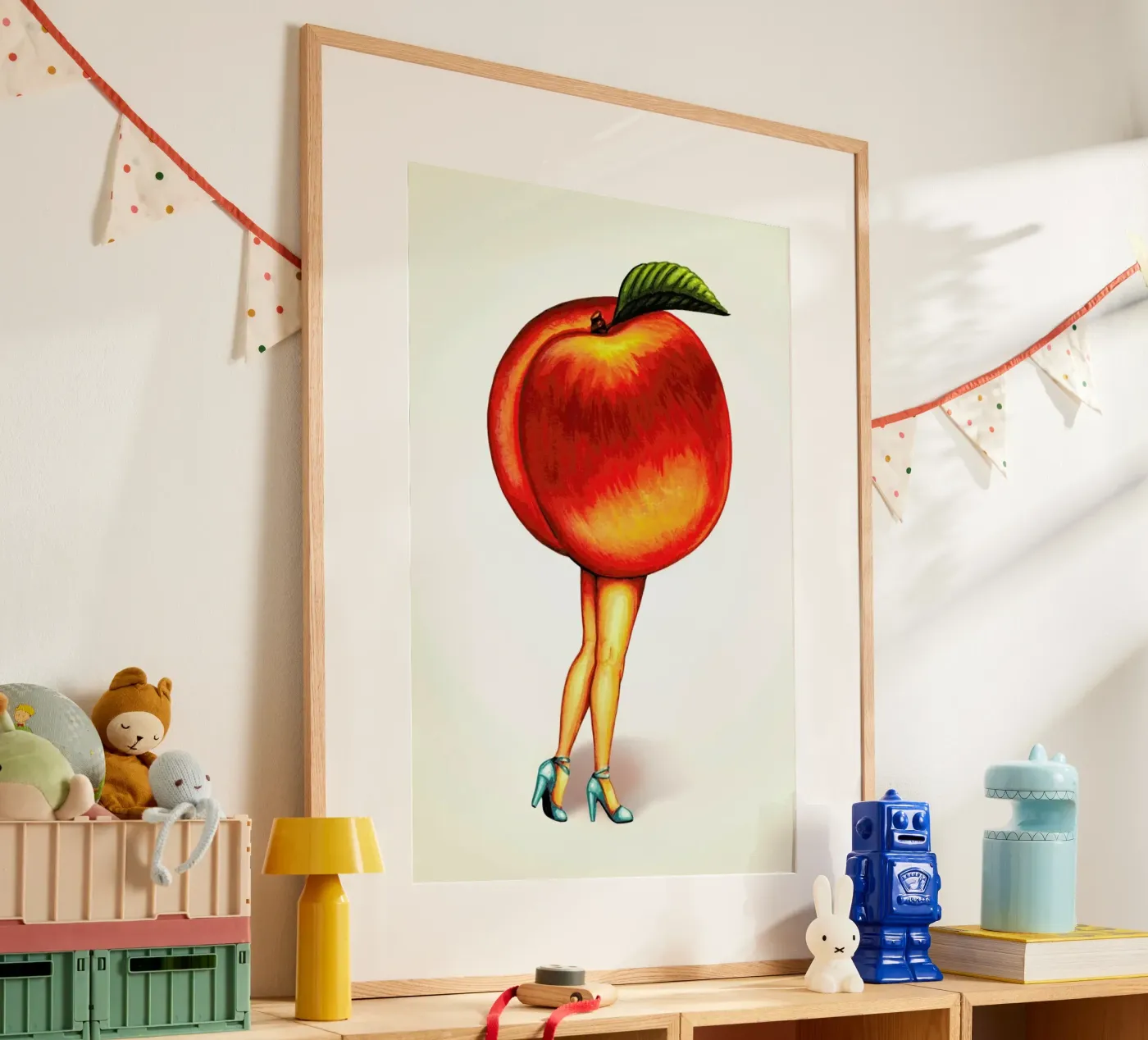 Fruit Stand - Peach poster by Kelly Gilleran