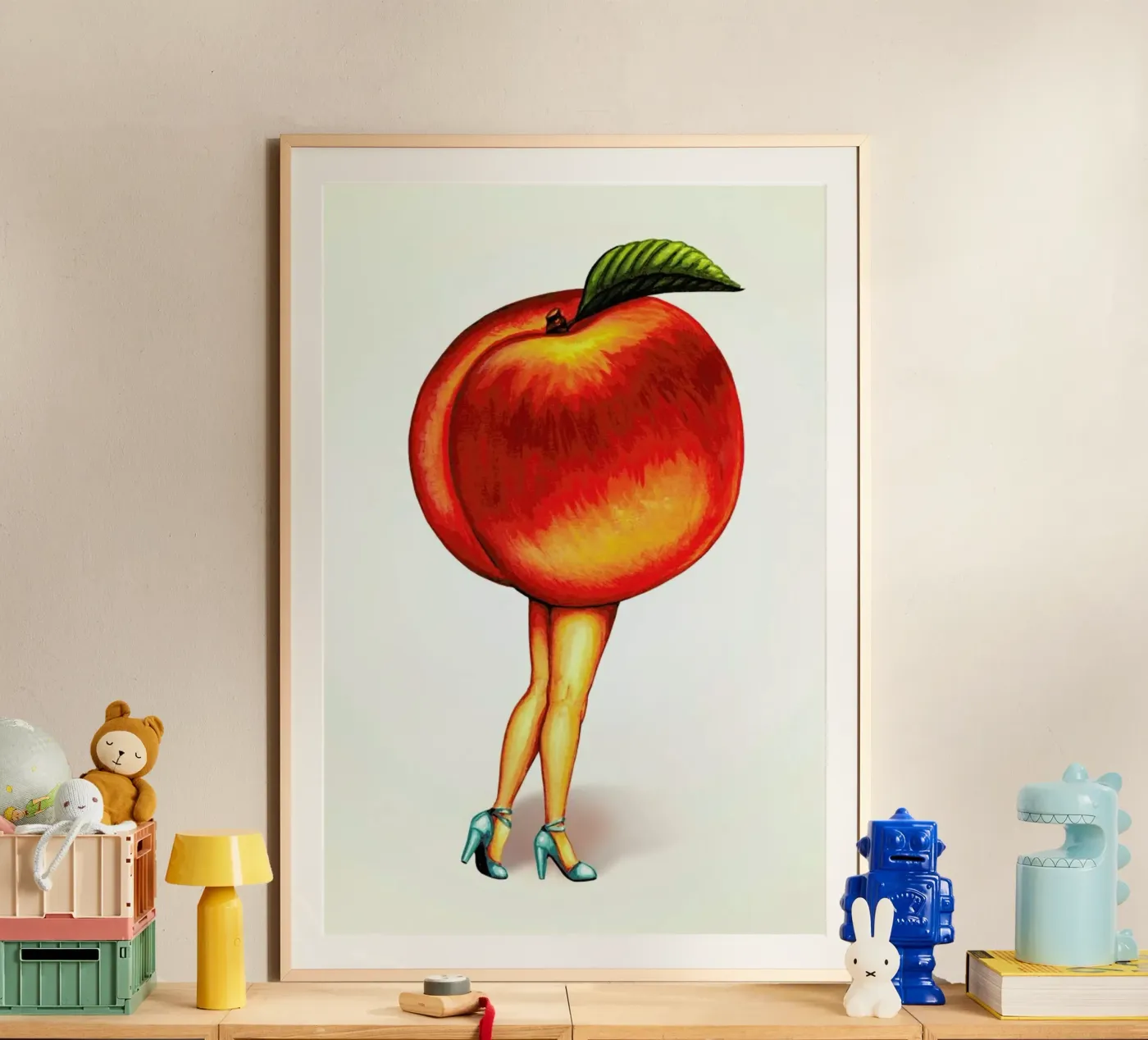 Fruit Stand - Peach poster by Kelly Gilleran