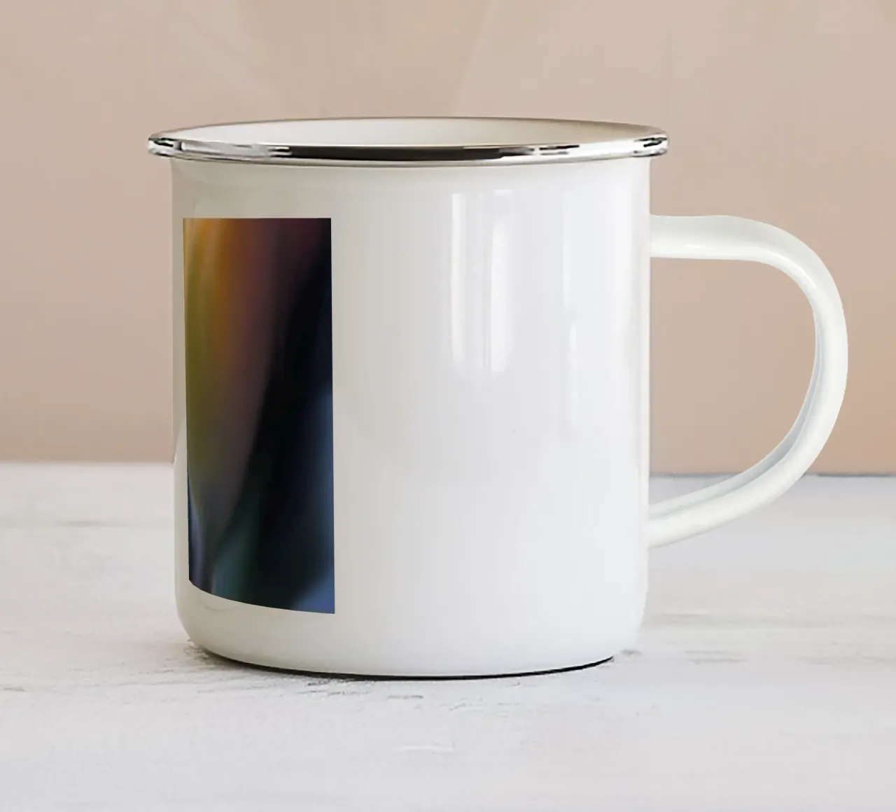 Giallo tulipano sfumato, simile all'acquerello tazza in smalto da Something for you