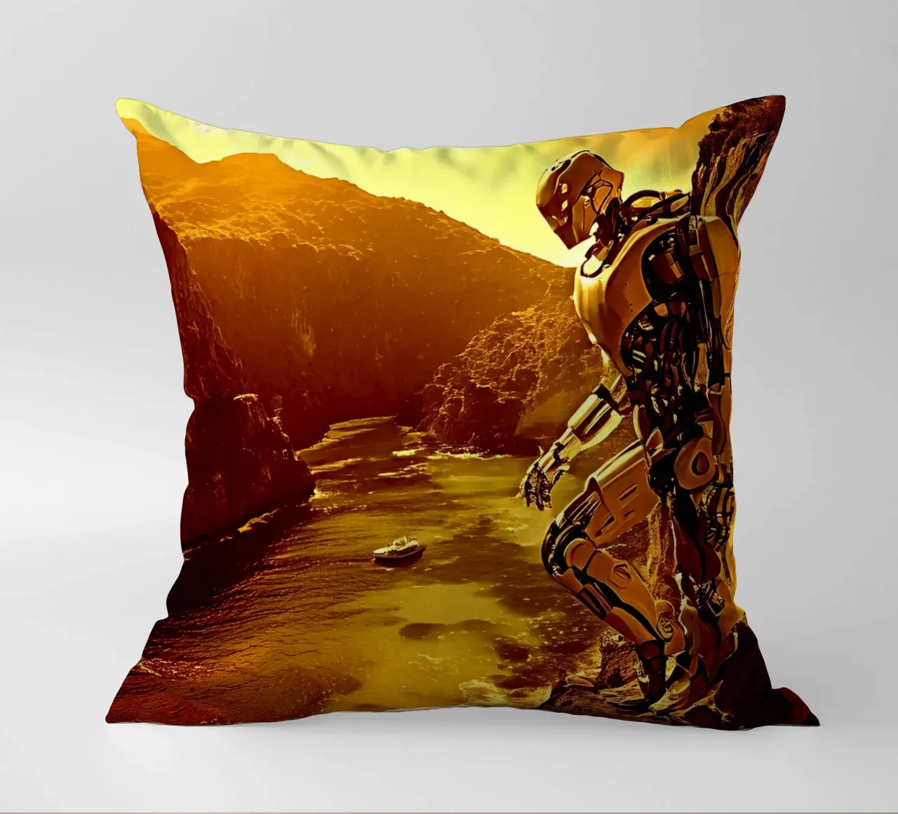 WHAT A WONDERFUL VIEW ! Gold decorative cushion by Thierry vobmann photography