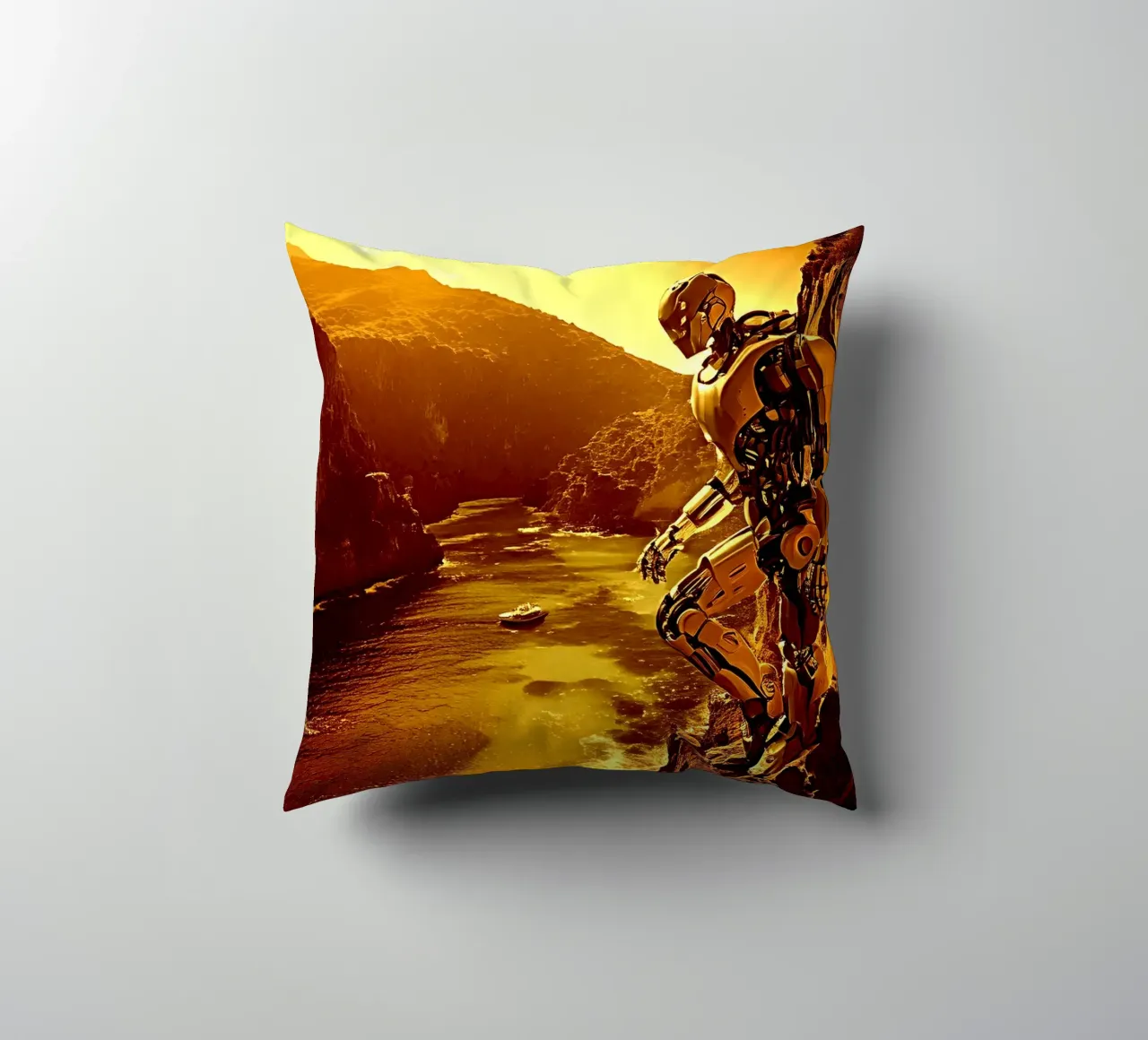 WHAT A WONDERFUL VIEW ! Gold decorative cushion by Thierry vobmann photography