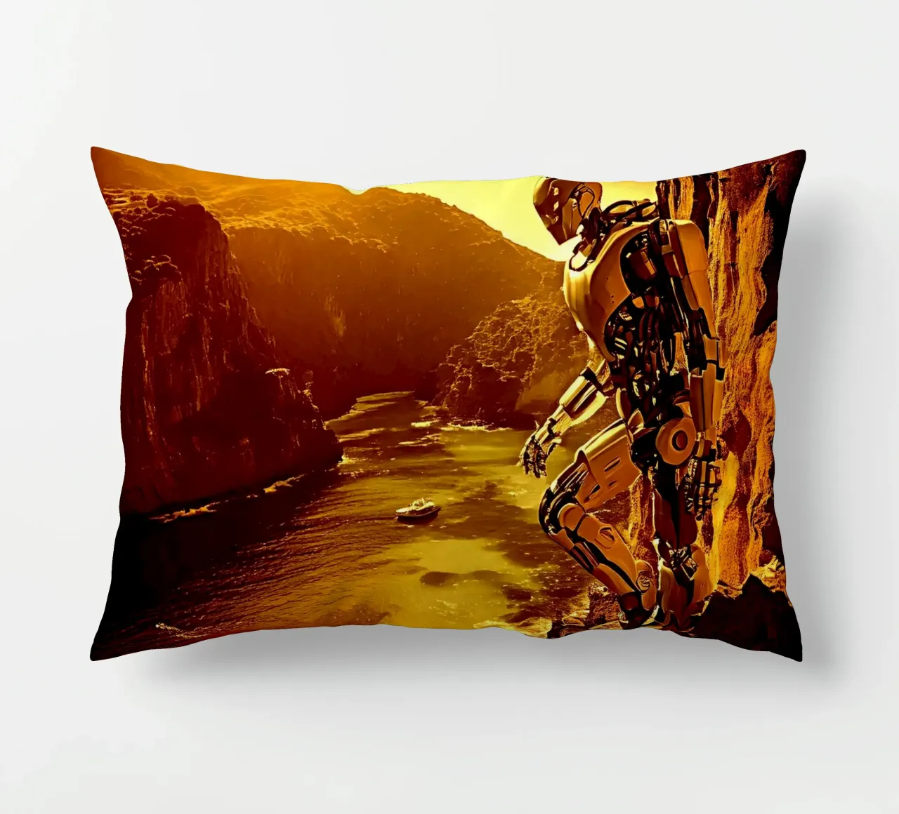 WHAT A WONDERFUL VIEW ! Gold decorative cushion by Thierry vobmann photography