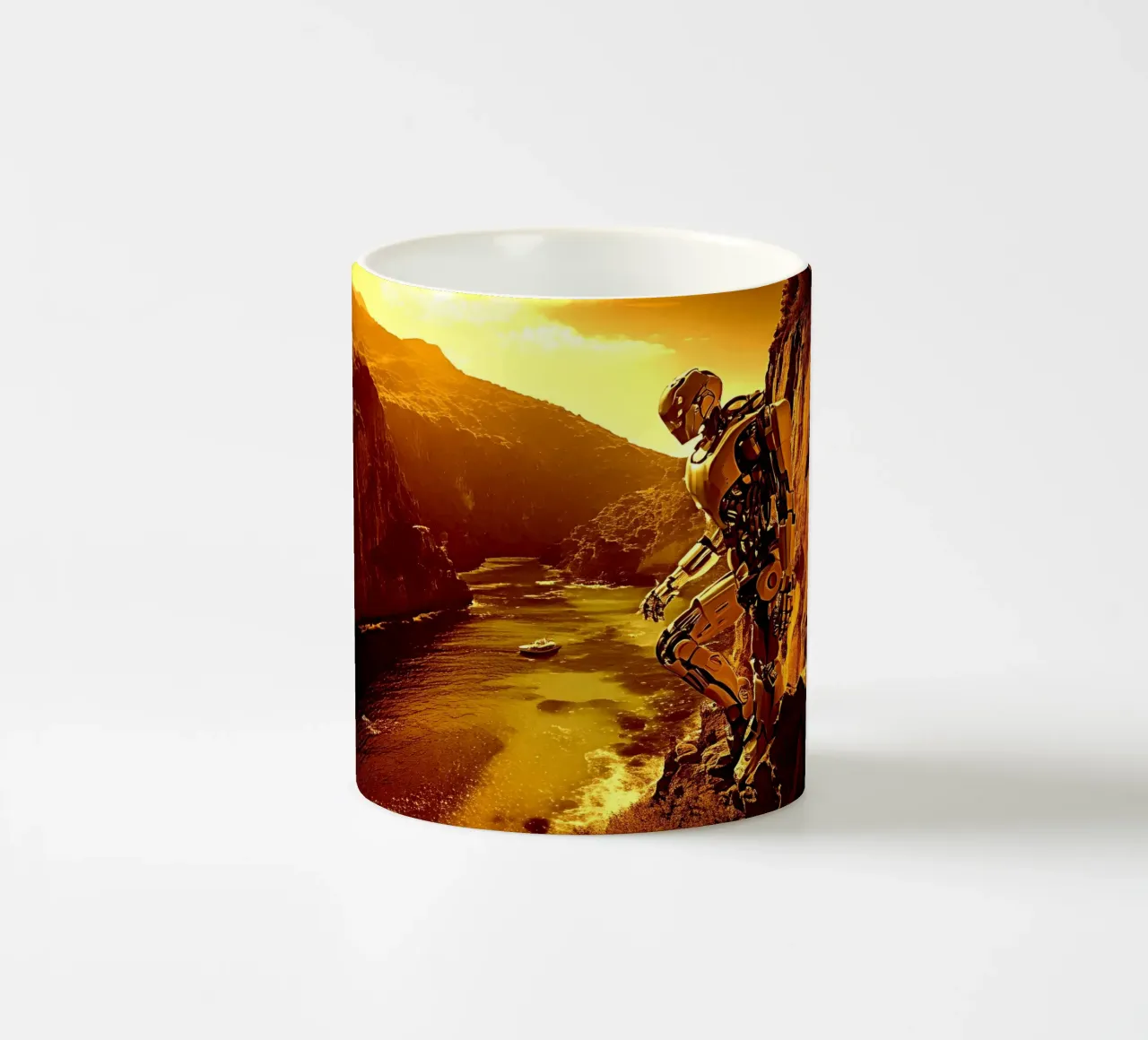 WAS FÜR EINE WUNDERBARE AUSSICHT! Gold Keramik Tasse von Thierry vobmann photography