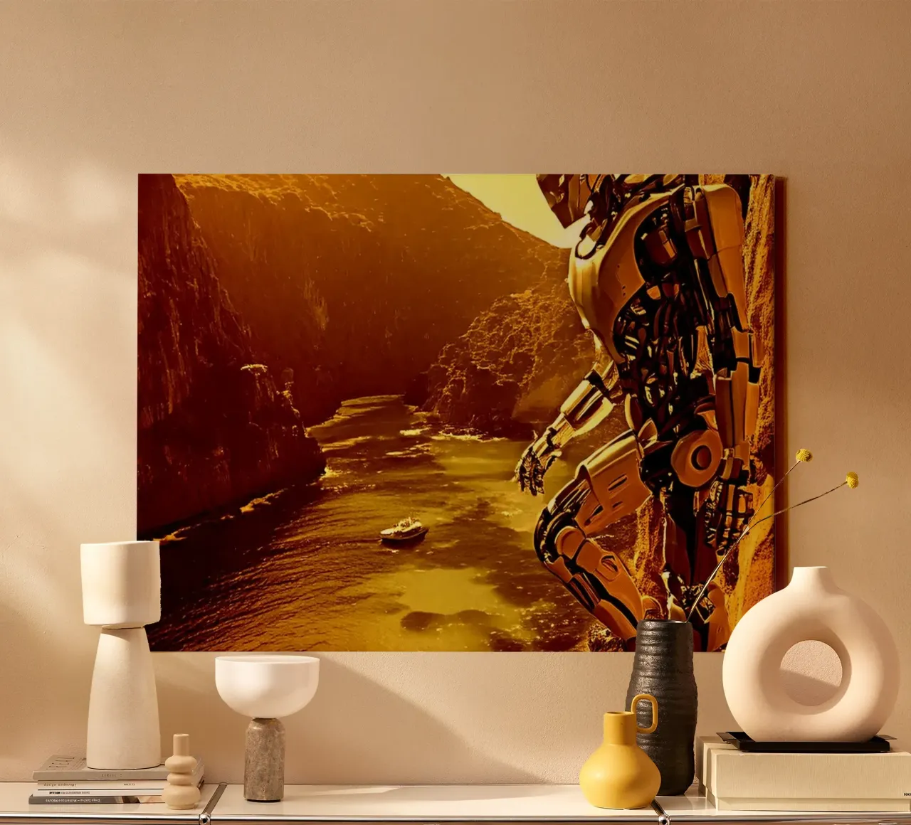 WAS FÜR EINE WUNDERBARE AUSSICHT! Gold Leinwand von Thierry vobmann photography