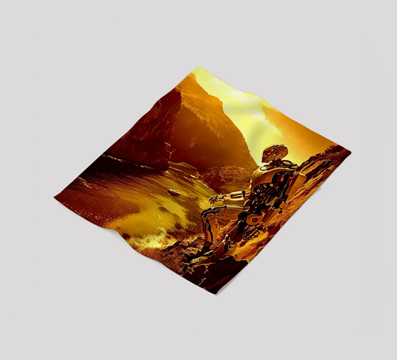 WAS FÜR EINE WUNDERBARE AUSSICHT! Gold Fleecedecke von Thierry vobmann photography