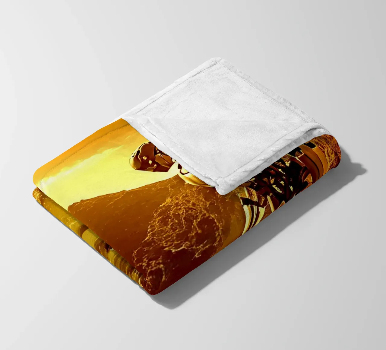 WAS FÜR EINE WUNDERBARE AUSSICHT! Gold Fleecedecke von Thierry vobmann photography