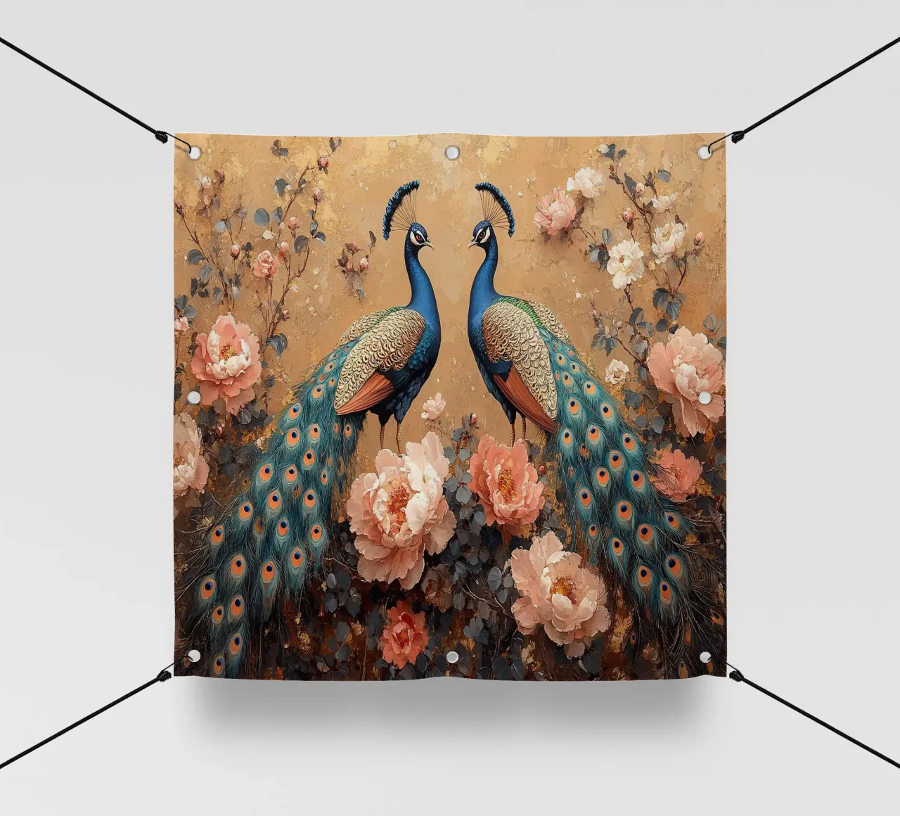 William Morris Pfau telo in pvc da Botanical Art Studio