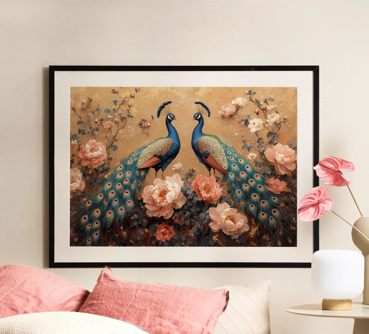 William Morris Pfau poster with plastic frame by Botanical Art Studio