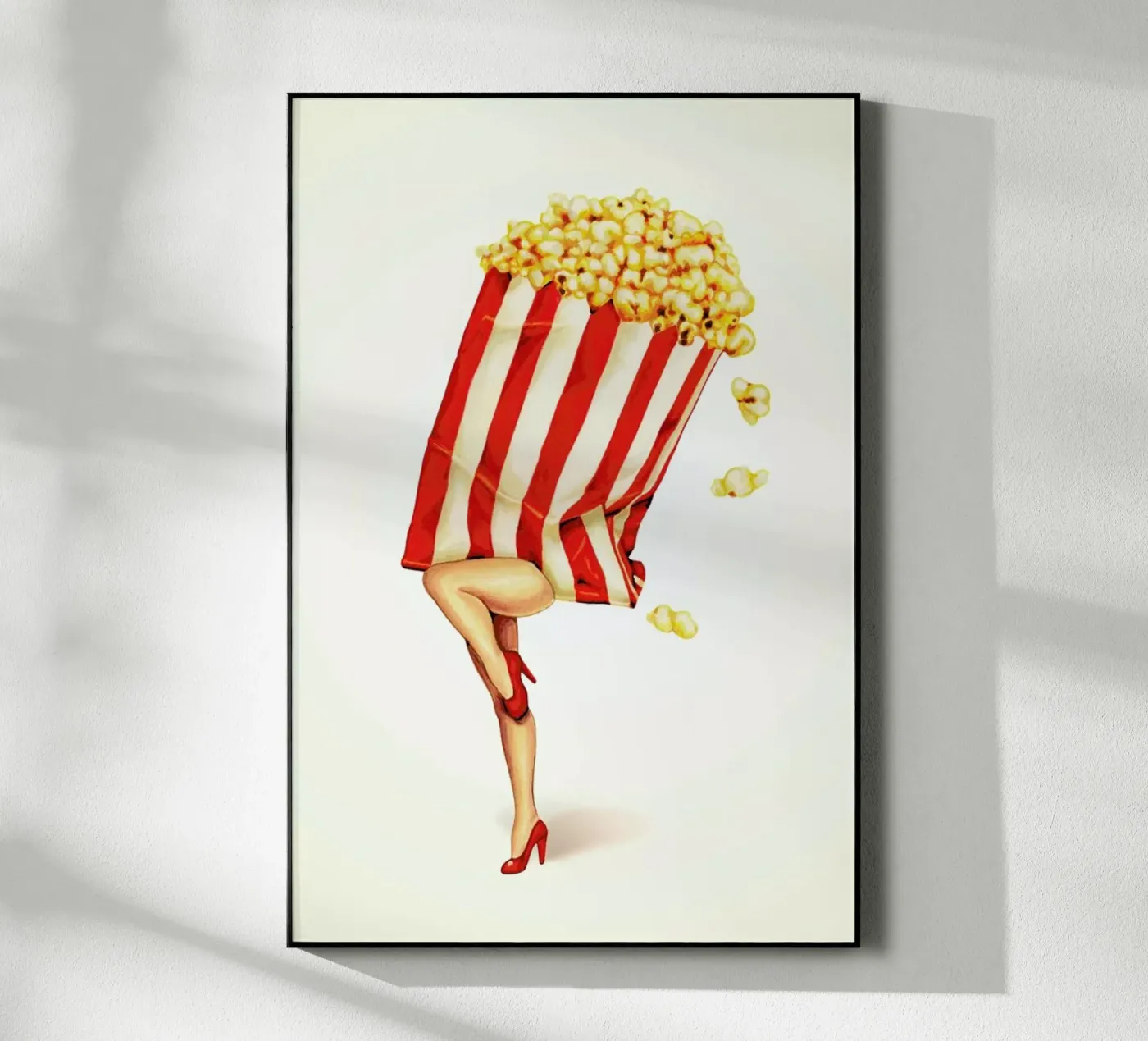 Popcorn Girl plexiglass da Kelly Gilleran