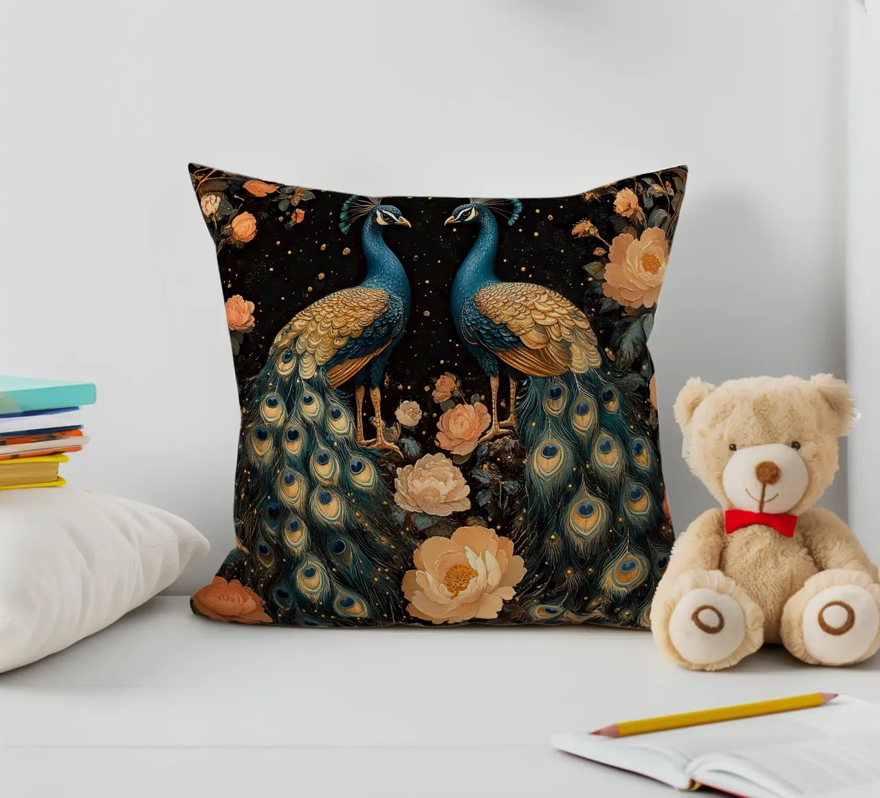 William Morris Pfau decorative cushion by Botanical Art Studio