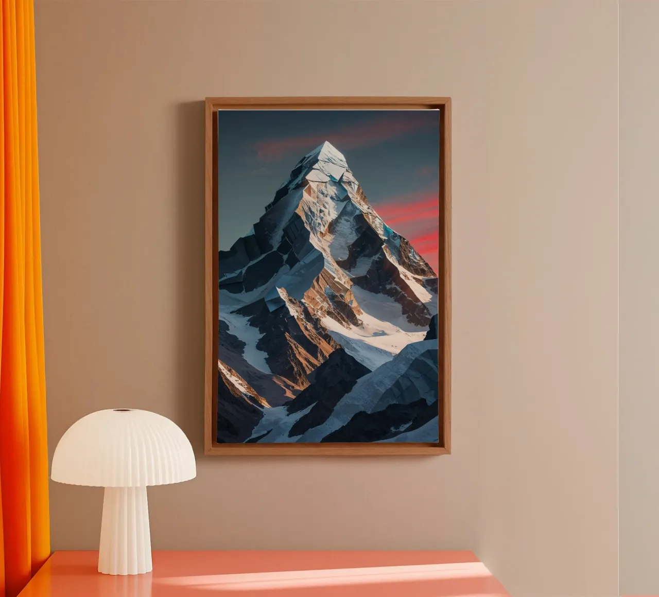 Geometric Harmony of K2 Peaks tela con Cornice a cassetta da AlbertKlee