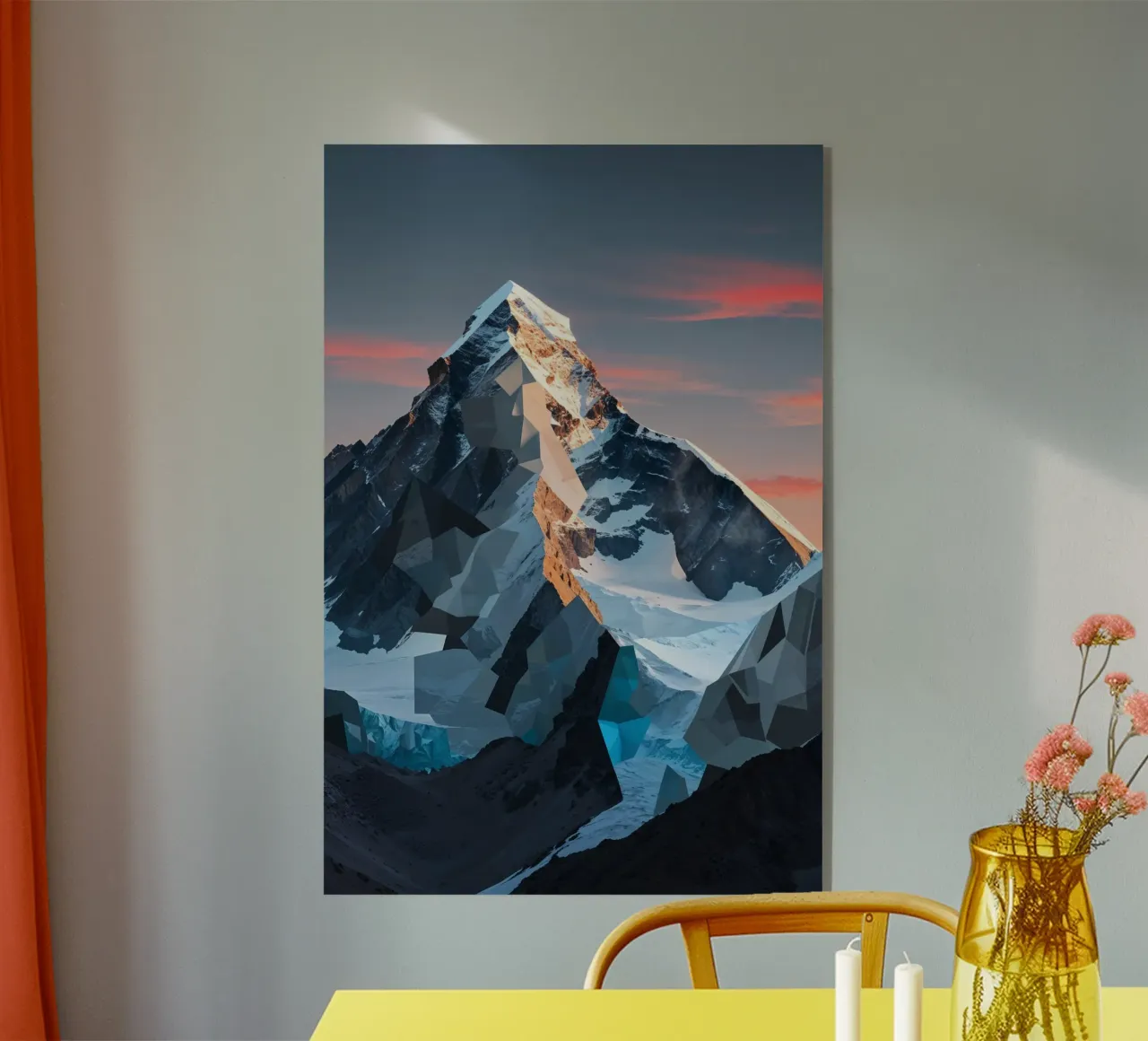 K2's Radiant Peaks in Artistic Form plexiglass da AlbertKlee