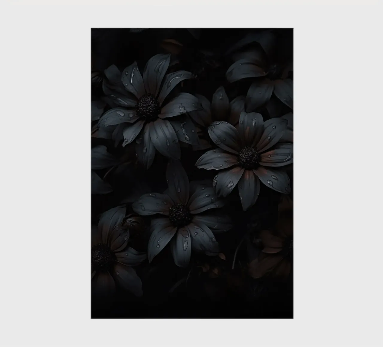 Opulent Flower Reverie Dark Mood notebook by Andrea Haase Floral Passion