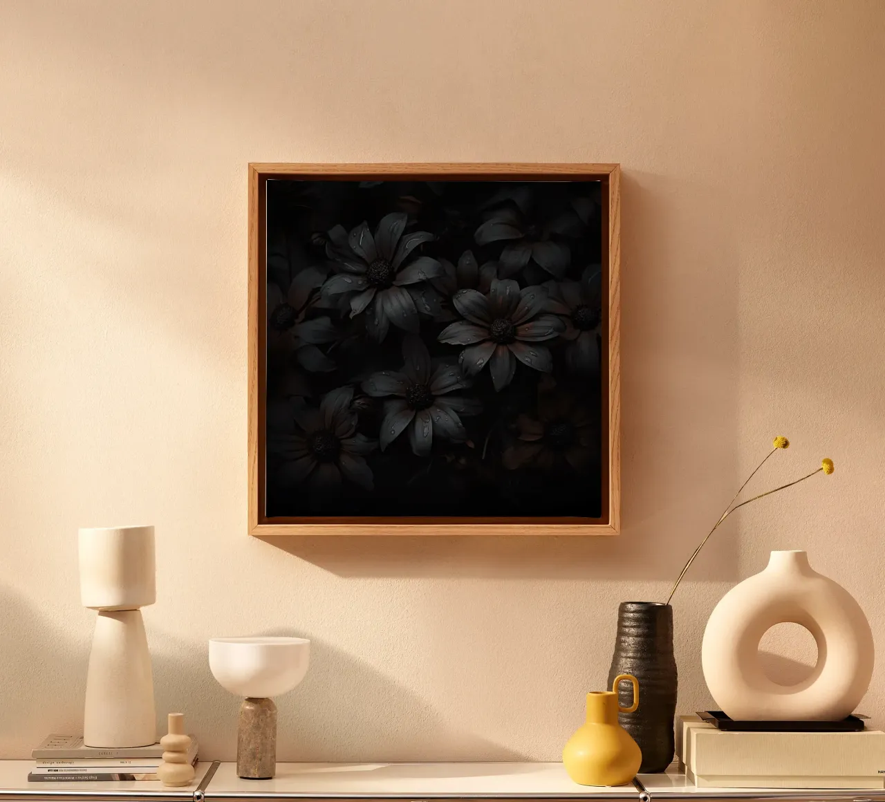 Opulent Flower Reverie Dark Mood canvas by Andrea Haase Floral Passion