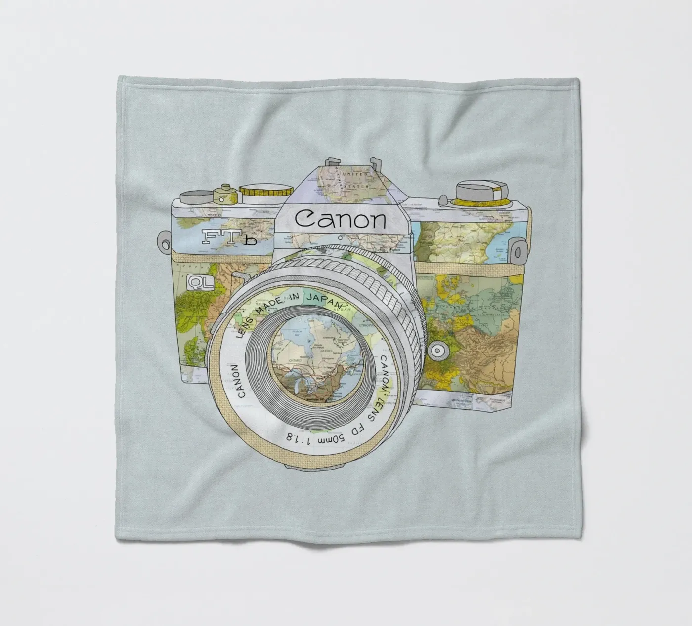 Travel Camera Fleecedecke von Bianca Green