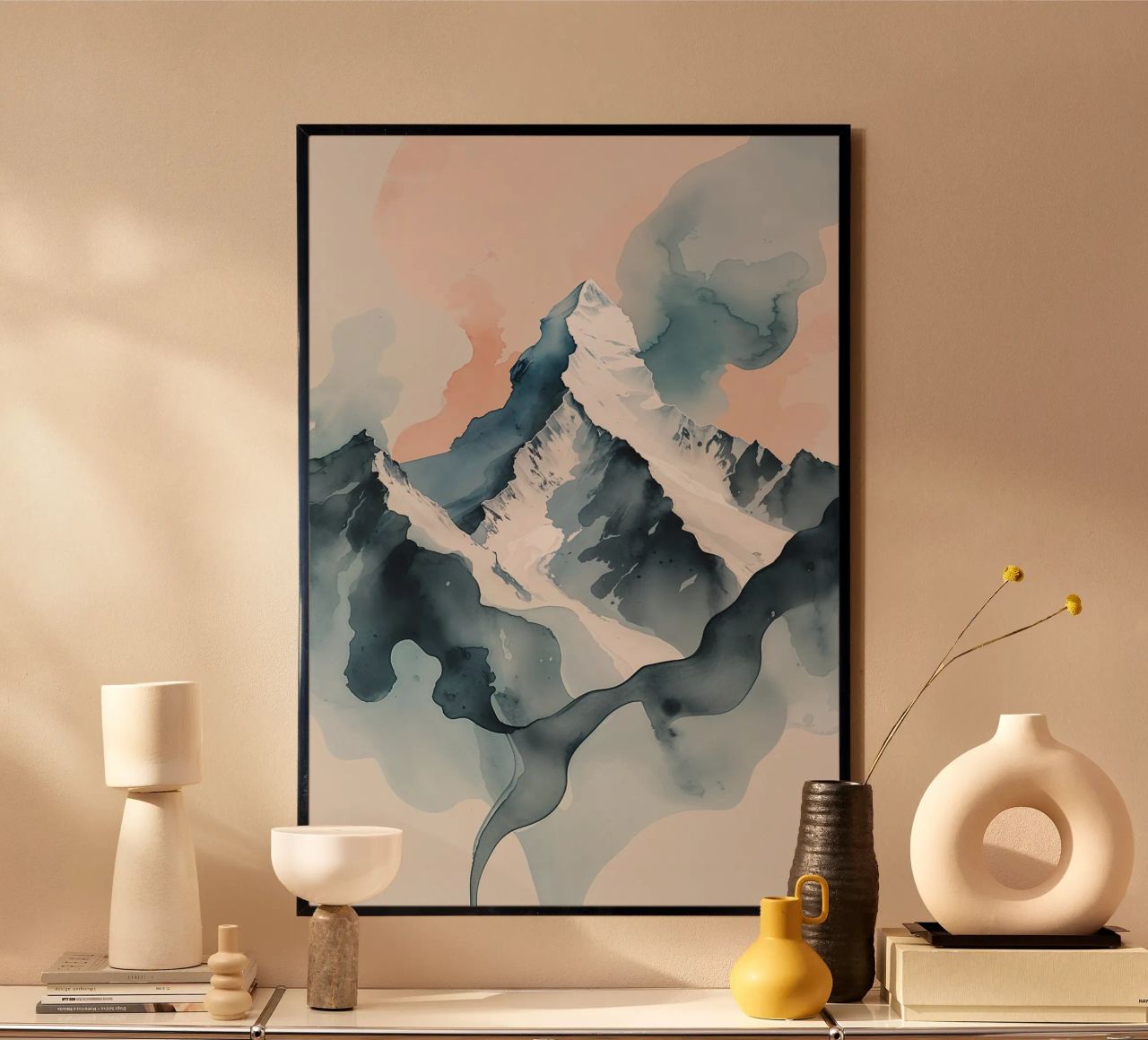 K2 Serenity: A Fluid Artistic Reverie poster by AlbertKlee