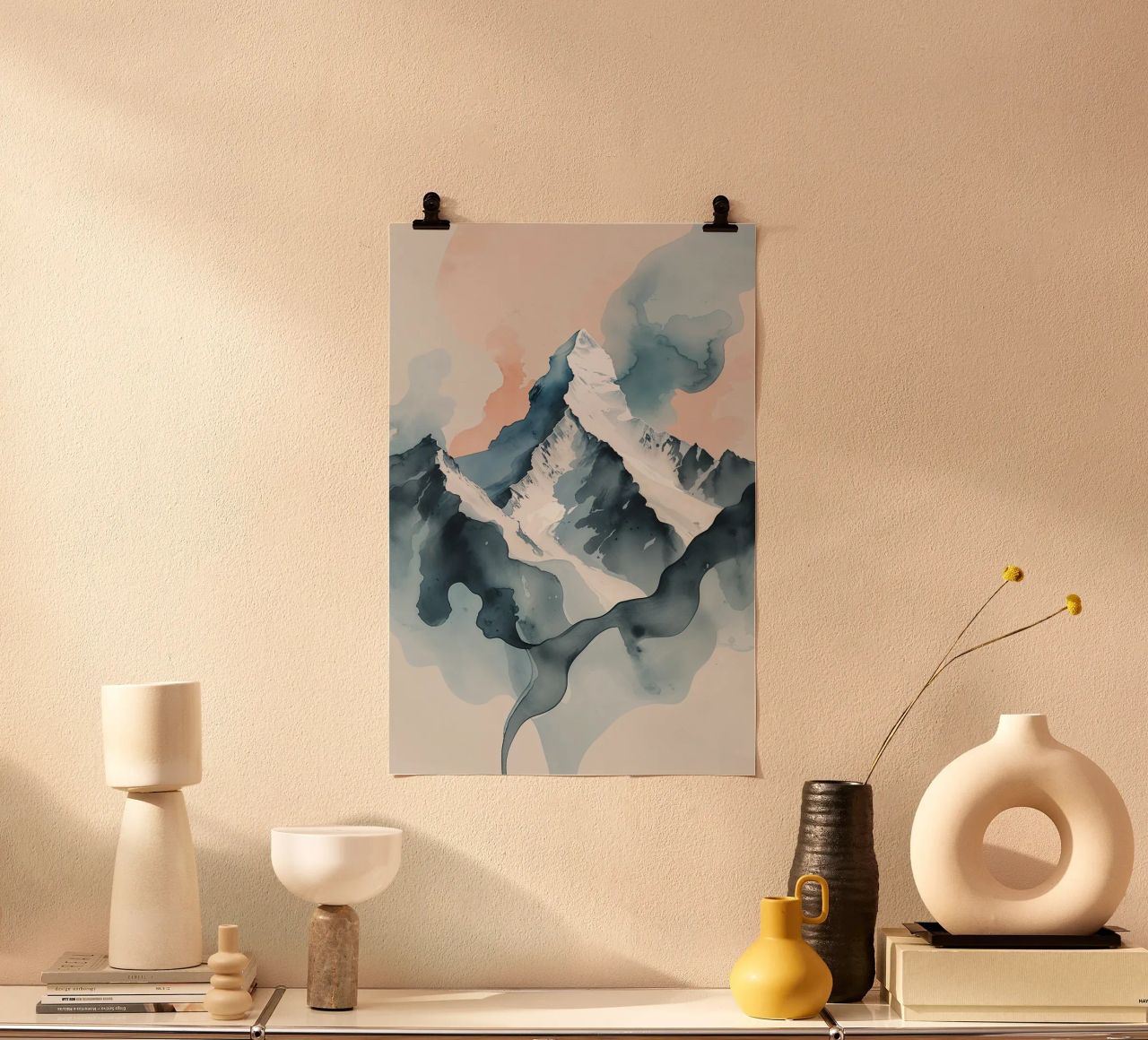 K2 Serenity: A Fluid Artistic Reverie poster by AlbertKlee