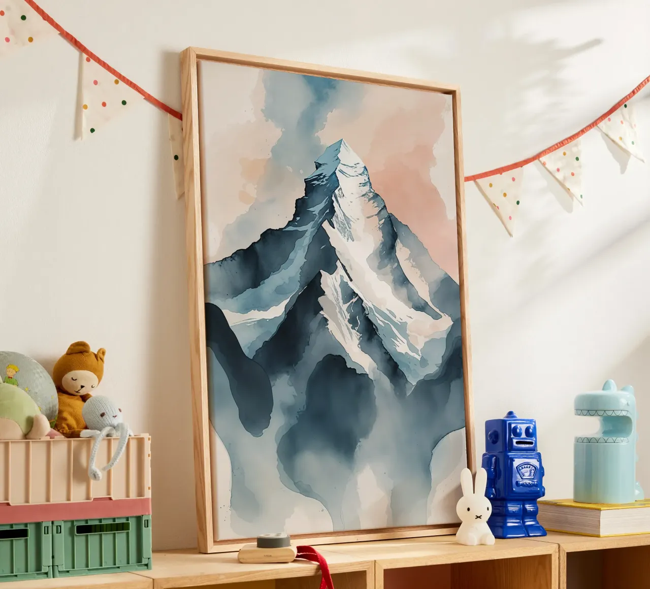 Pastel Horizons: K2 in Abstract Motion canvas van AlbertKlee