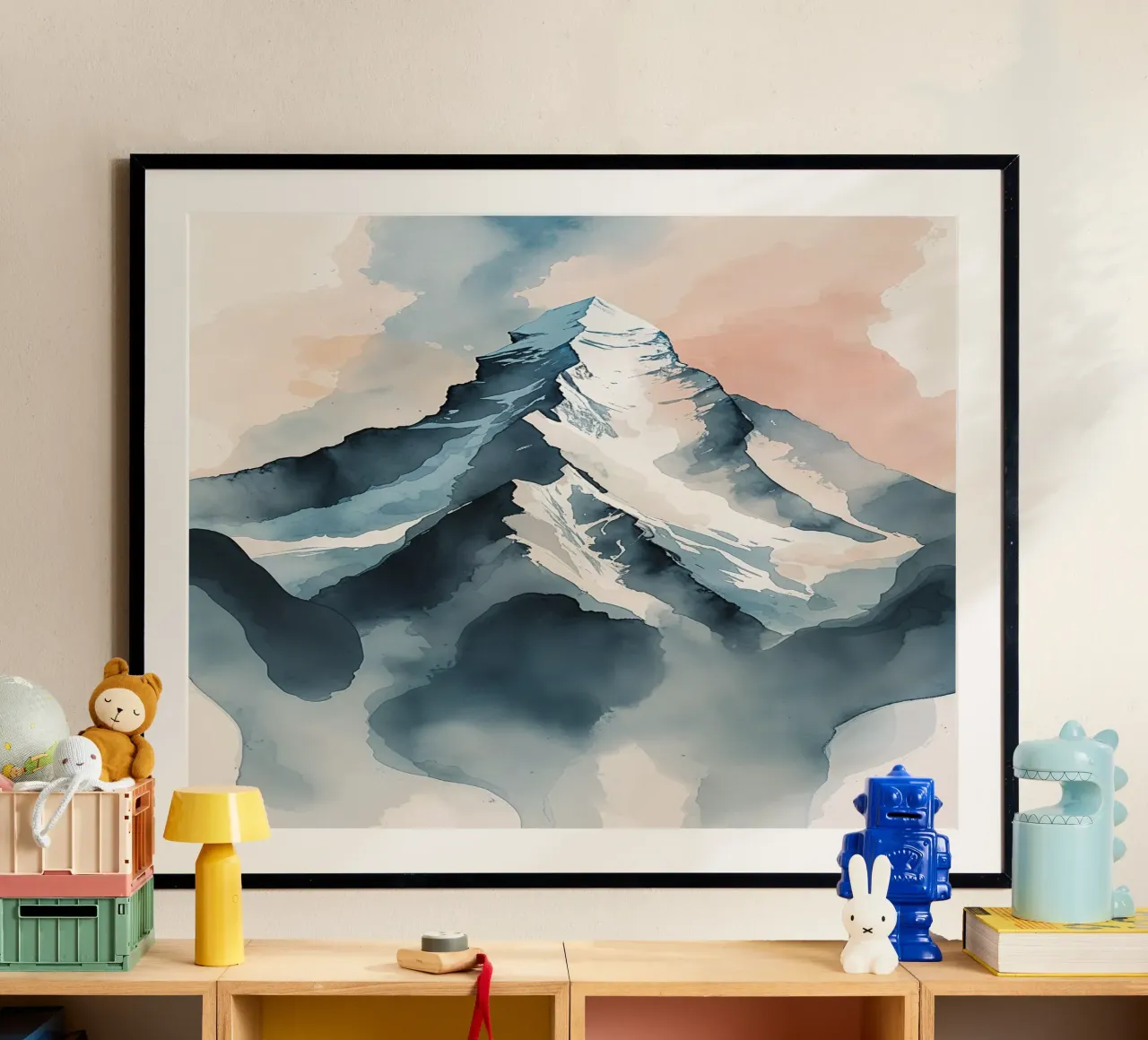Pastel Horizons: K2 in Abstract Motion carta hahnemühle da AlbertKlee