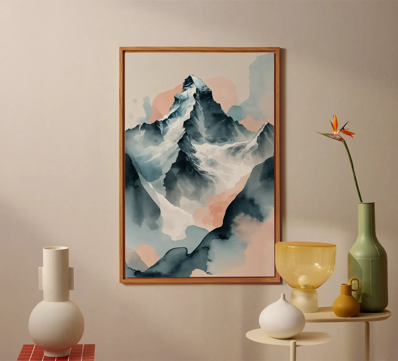 K2’s Ethereal Elegance: Abstract Pastels alluminio dibond da AlbertKlee