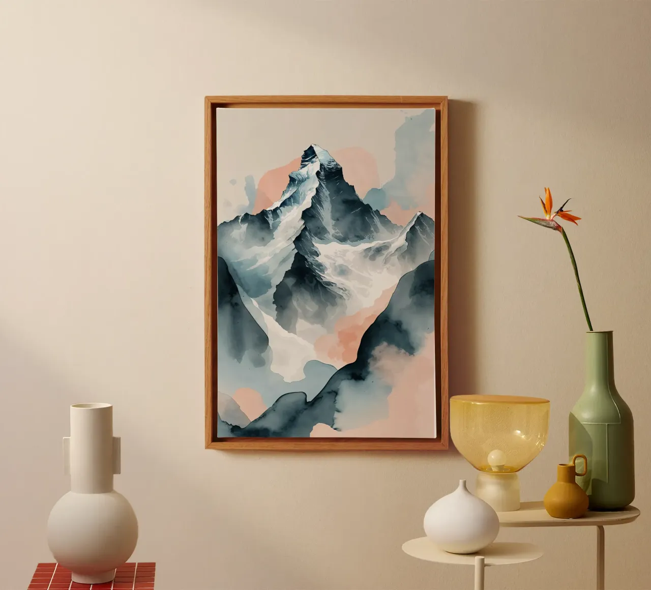 K2’s Ethereal Elegance: Abstract Pastels tela da AlbertKlee