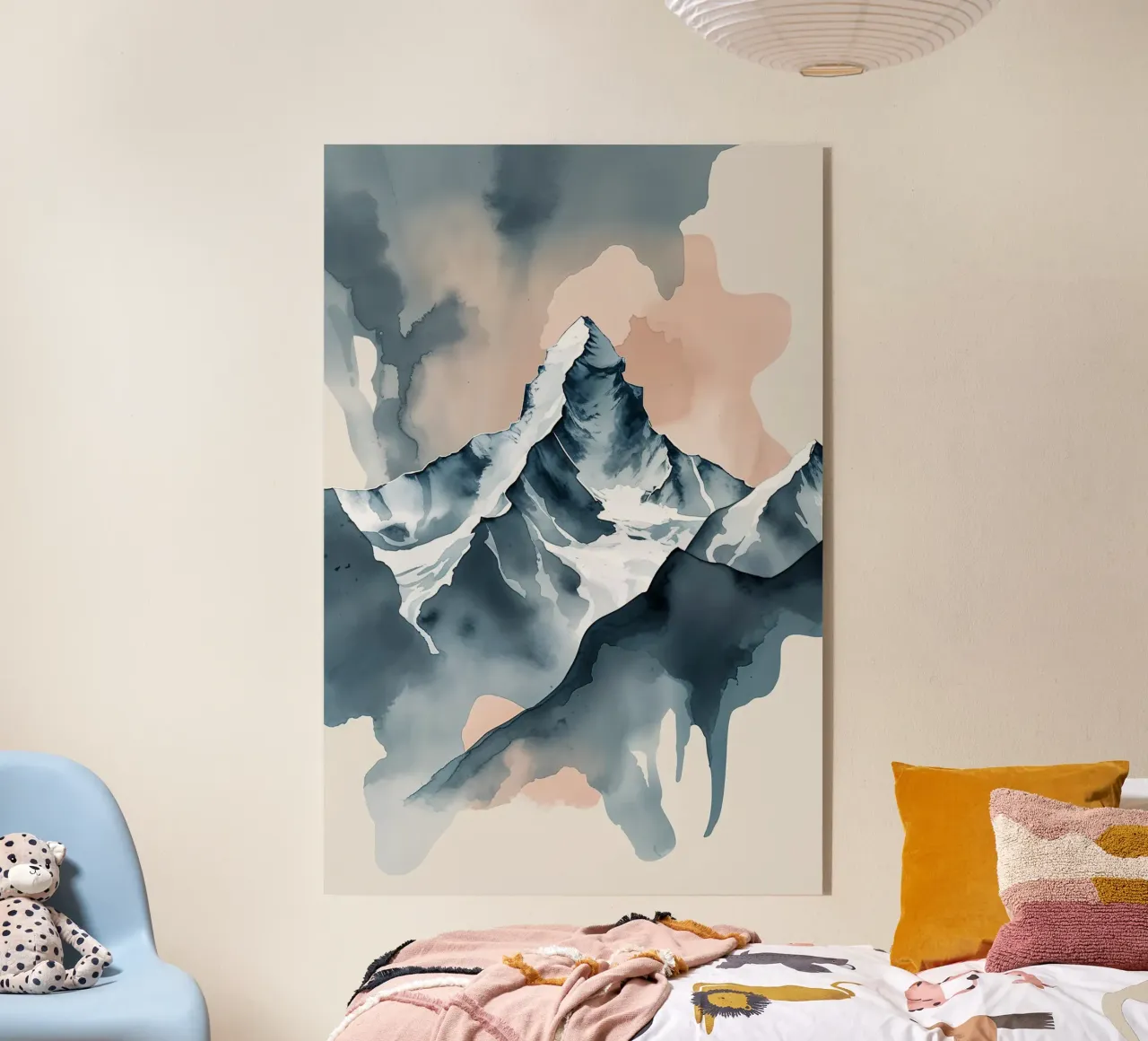 Fluid Peaks: K2 in Dreamlike Abstraction plexiglass da AlbertKlee