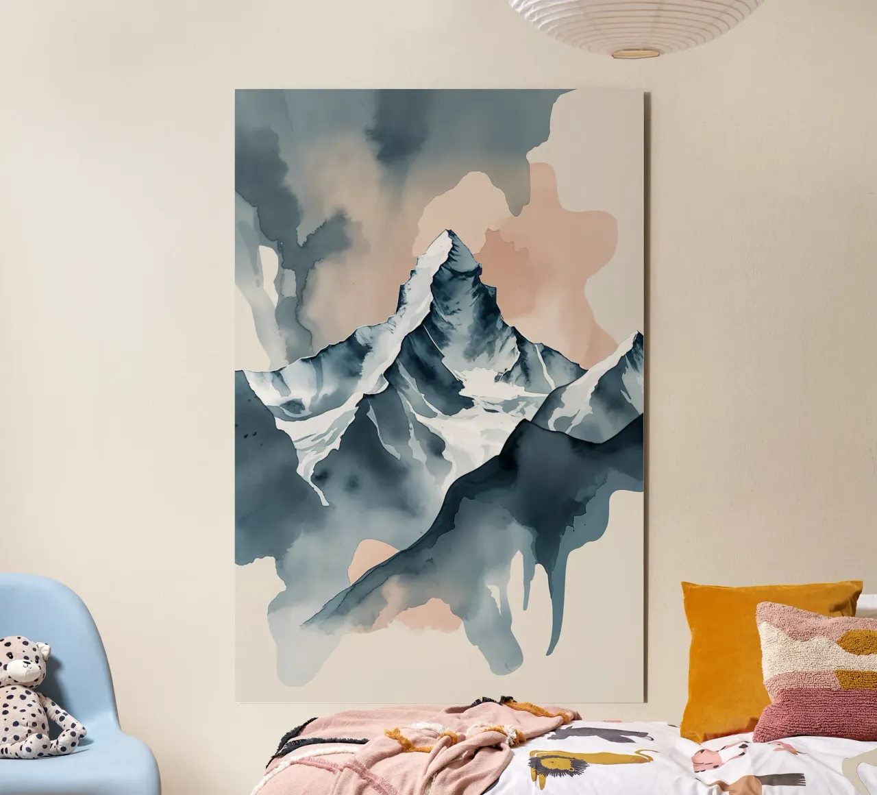 Fluid Peaks: K2 in Dreamlike Abstraction alluminio dibond da AlbertKlee